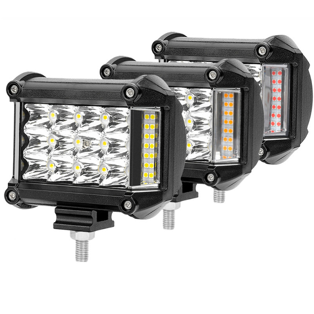 4 ኢንች 57 ዋ ካሬ የጎን ተኳሽ LED የስራ ብርሃን ለጂፕ Wrangler