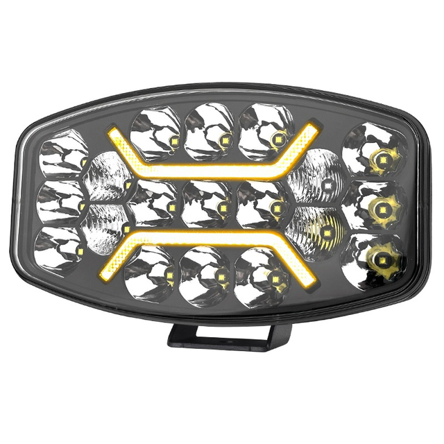 10 بوصة LED الفيضانات السيارات العمل القيادة الخفيفة مع العنبر DRL