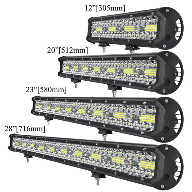 Barre lumineuse LED de toit de pare-chocs de voiture &agrave; triple rang&eacute;e pour camion