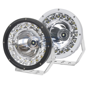 142W 9 tommer svart/hvit Super Bright 4X4 Truck Offroad Spot & Flood & DRL Beam IP67 LED-kj&oslash;relys