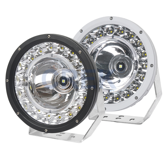 142W 9 Duim Swart/Wit Super Bright 4X4 Truck Offroad Spot & Flood & DRL Beam IP67 LED-rylig