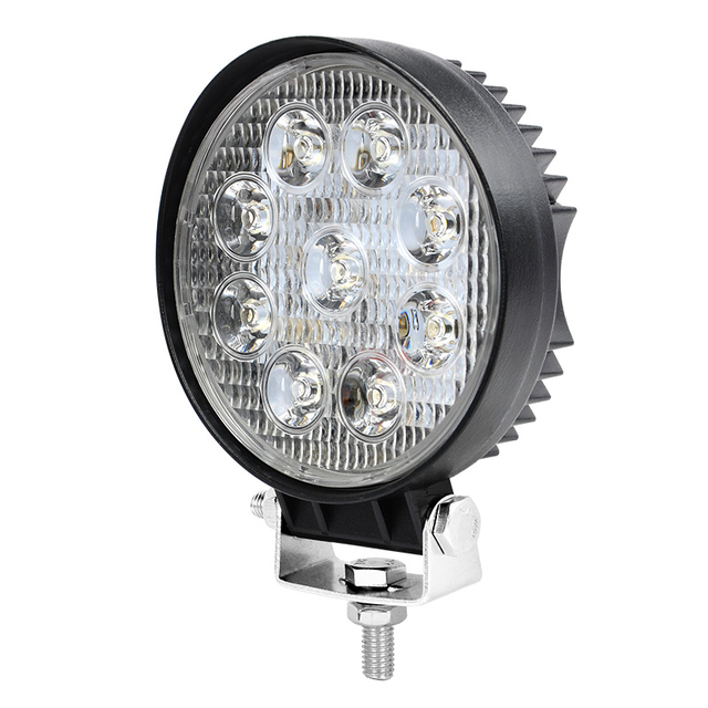 27W Head Lamp Offroad LED ክብ የስራ ብርሃን ለግብርና መኪና