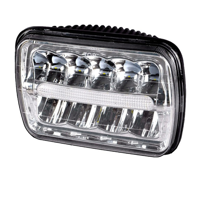 7 İn&ccedil; Kare Otomatik LED Far 12V 24V Araba H4 Far
